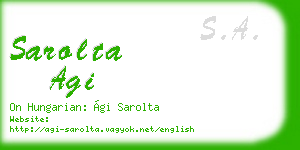 sarolta agi business card